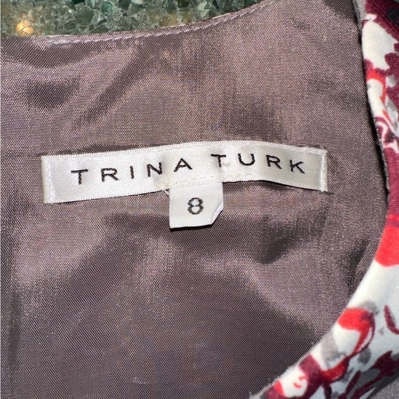 Revolve Trina Turk Spellbound Floral Haze Sleeveless Dress in Taupe 8 - Picture 5 of 8